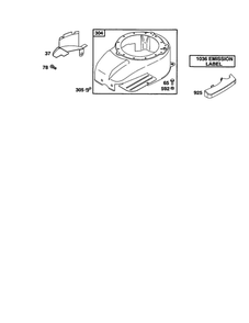 Housing-Blower Diagram and Parts List for 110600-110699 0112- 0114- 0117 Briggs and Stratton Engine